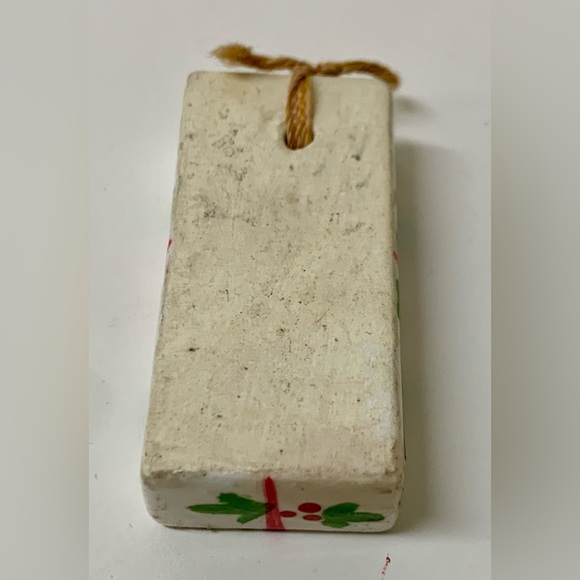 Mid Century Post WWII Japan Antique Glazed Ceramic Christmas Present Ornament - Picture 8 of 12